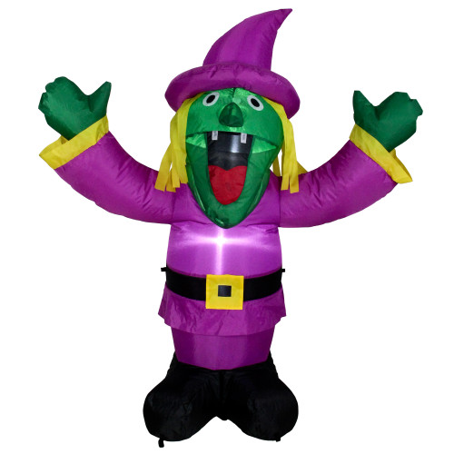 Lighted Inflatable Witch Outdoor Halloween Decoration - 3.5'