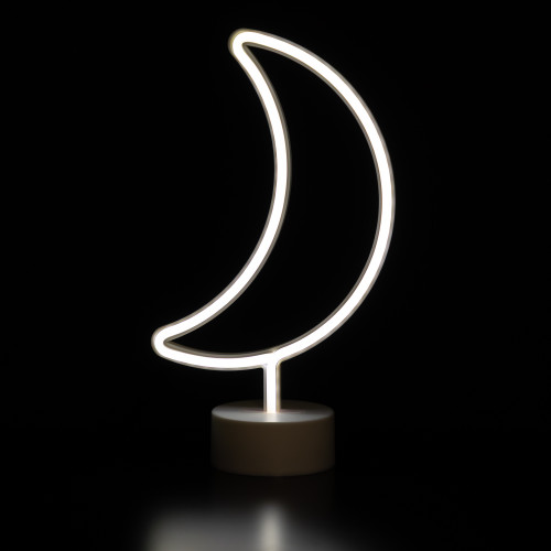 LED Crescent Moon Neon Table Light - 11.5"