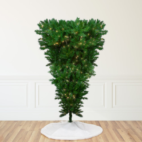 9' Pre-lit Sugar Pine Artificial Upside Down Christmas Tree - Clear LED Lights
