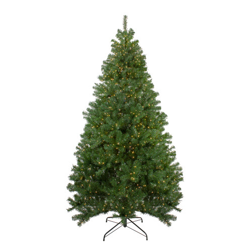 7.5' Pre-lit Medium Deer River Spruce LED Artificial Christmas Tree - Warm White Lights