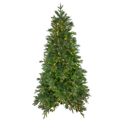 Real Touch™️ Pre-Lit Medium Rosemary Emerald Angel Pine Artificial Christmas Tree - 6.5' - Warm White LED Lights