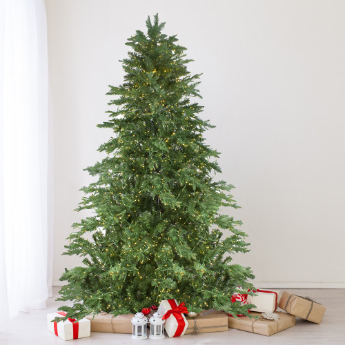 Real Touch™️ Pre-Lit Medium Mountain Blanc Fir Artificial Christmas Tree - 7.5' - Dual Color LED