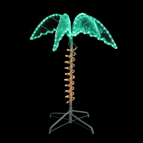 LED Palm Tree Rope Light Outdoor Decoration - 2.5' - Green and Clear Lights