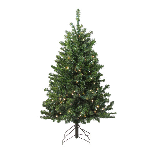 Pre-Lit Medium Canadian Pine Artificial Christmas Tree - 4' - Candlelight LED Lights