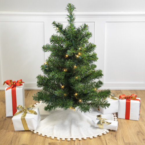 Pre-Lit Full Canadian Pine Artificial Christmas Tree - 3' - Clear Lights