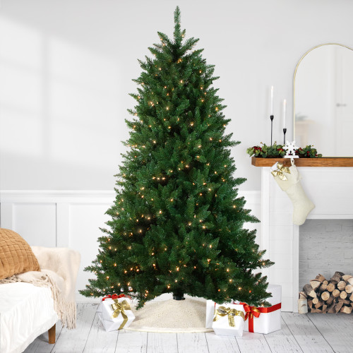 7.5' Pre-Lit Medium Montana Pine Artificial Christmas Tree - Clear Lights