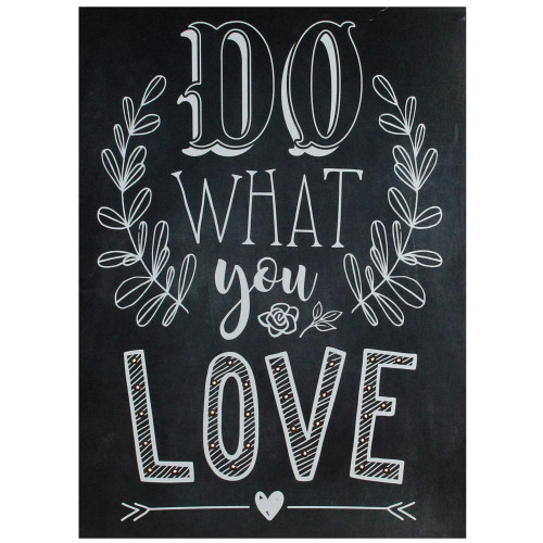16" Black Battery Operated LED Lighted Do What You Love Wall Sign