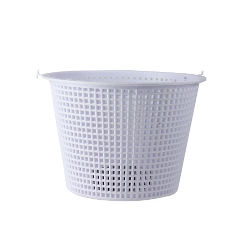 6.75" White Round Heavy Weighted Swimming Pool Skimmer Basket