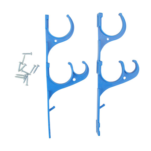 12.5" Blue Swimming Pool Accessory Hanger Hooks - Set of 2