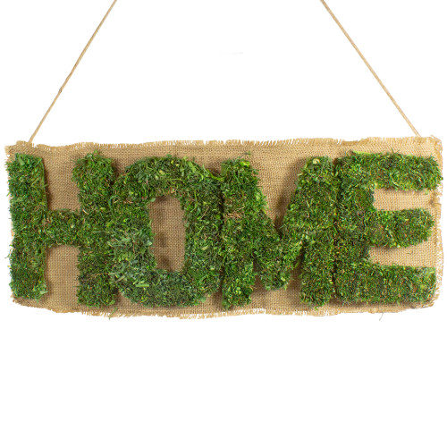 Rustic Home Artificial Grass Wall Hanging Decoration - 9.5" x 23" - Green & Beige