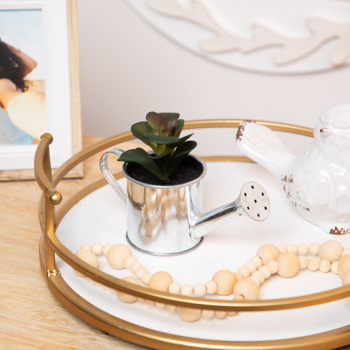 Atlantis Artificial Succulent Plant in Watering Can - 6"