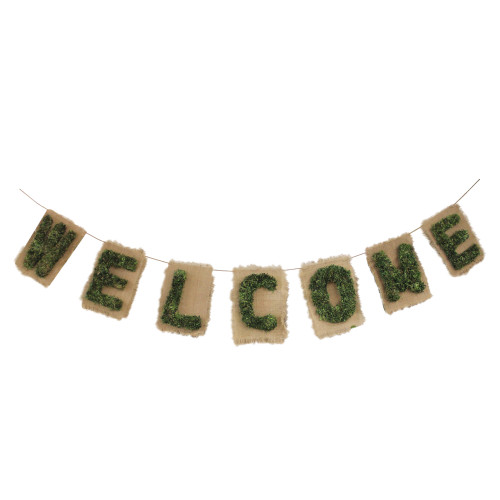 6' Brown and Green "Welcome" Hanging Wall Decor