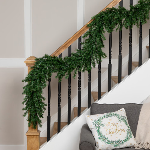 Canadian Pine Artificial Christmas Garland - 9' x 14" - Unlit