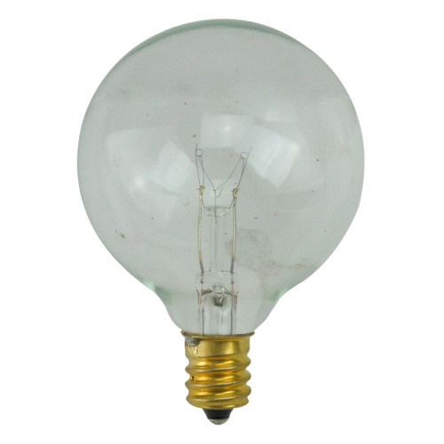 G50 GlobeTransparent Incandescent Christmas Replacement Bulbs - Clear - Pack of 25