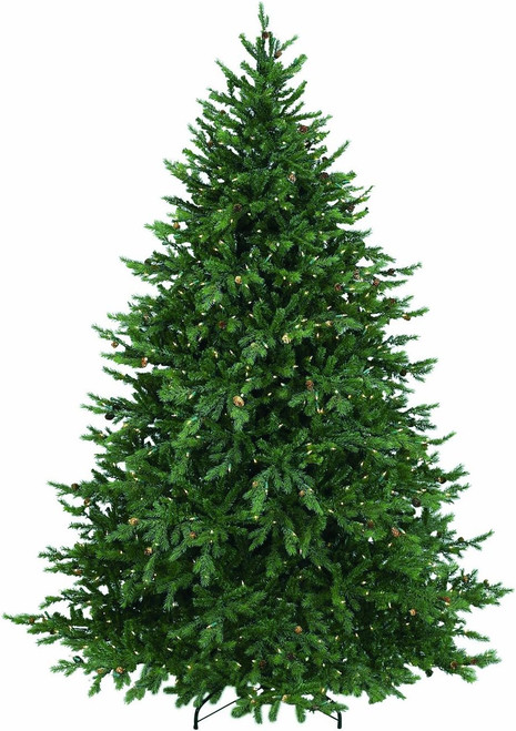 Real Touch™️  9' Pre-Lit Full Hunter Fir Artificial Christmas Tree - Clear Lights