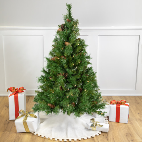 Pre-Lit Full Dakota Pine Artificial Christmas Tree - 4' - Clear Lights