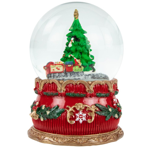 Musical Christmas Tree and Train Water Globe - 5.5"