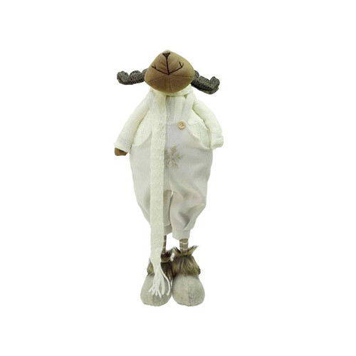Standing Boy Moose in Overalls Christmas Figure - 26"
