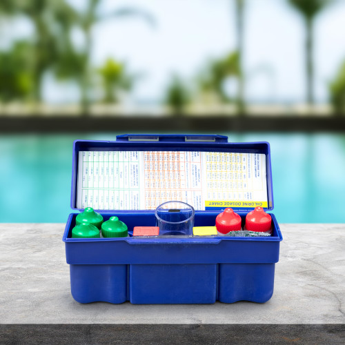 4-Way Swimming Pool Test Kit with Tester Block and Case