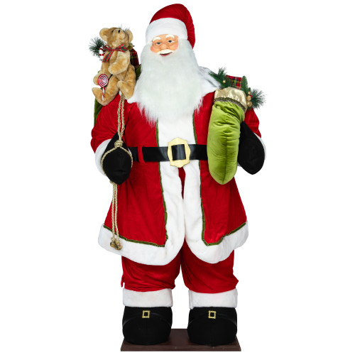 Animated Musical Inflatable Santa Claus Commercial Christmas Figurine - 5' - Red