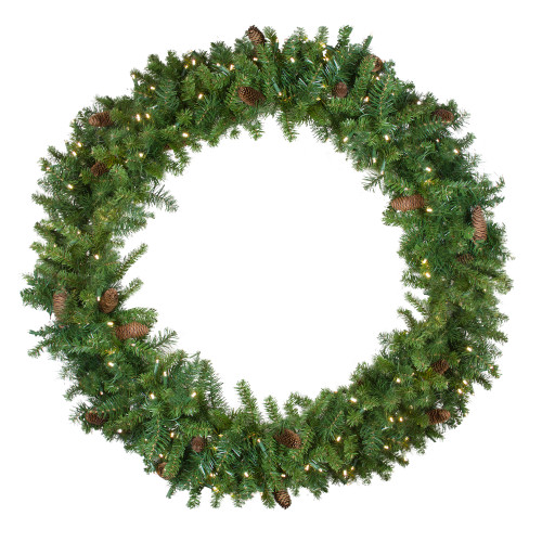 Pre-Lit Dakota Red Pine Artificial Christmas Wreath - 48" - LED Warm White Lights