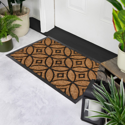 Wedding Ring Coir Non-Skid Doormat - 30" x 18"