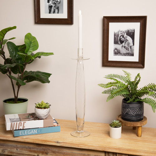 Swirled Glass Taper Candle Holder - 20"