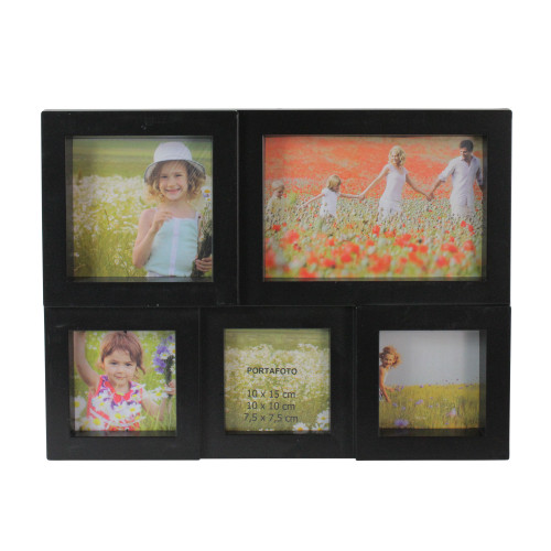 Multi-Sized Photo Collage Picture Frame - 11.5" - Black