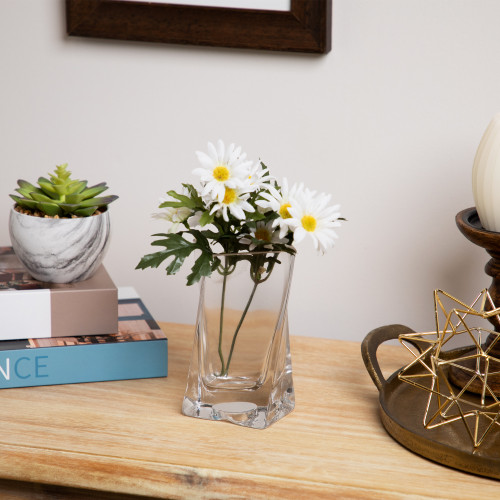 Twisted Glass Dual Purpose Candle Holder Vase - 5.75"