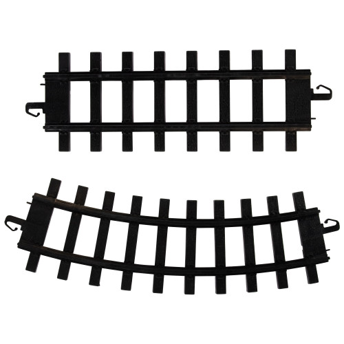 Replacement Christmas Train Set Track Pieces - Black - 10" - Pack of 18