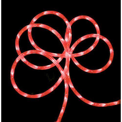 Outdoor Christmas Rope Lights - Pink Tube - Clear Lights - 12'