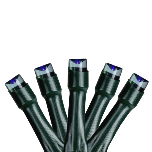LED Mini Wide Angle Christmas Lights - Blue - 6.25' Green Wire - 20ct
