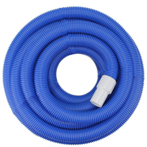 Blue Blow-Molded PE In-Ground Swimming Pool Vacuum Hose with Swivel Cuff 25' x 1.5"