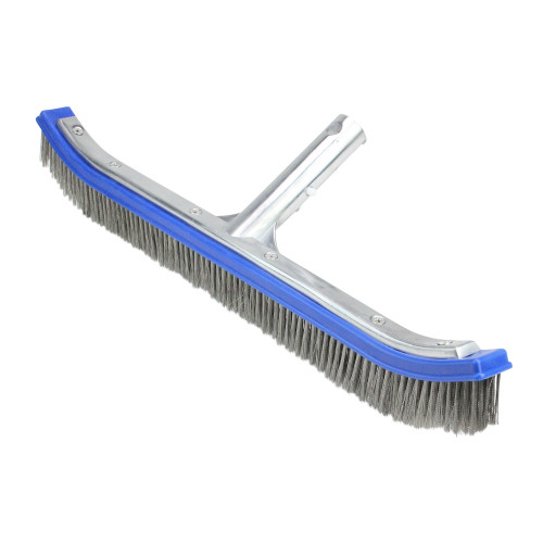 18" Blue Stainless Steel Concrete Pool Floor and Wall Algae Brush Head
