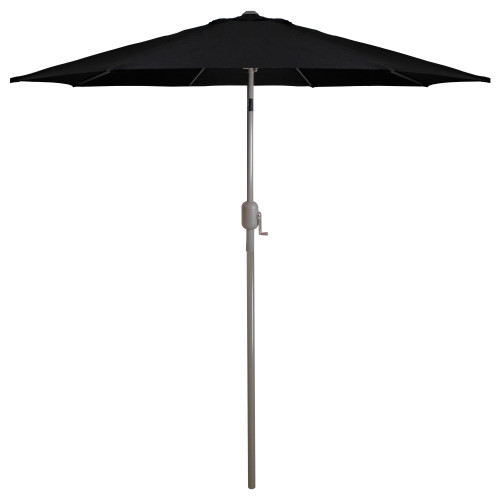 9ft Outdoor Patio Market Umbrella with Hand Crank and Tilt, Black