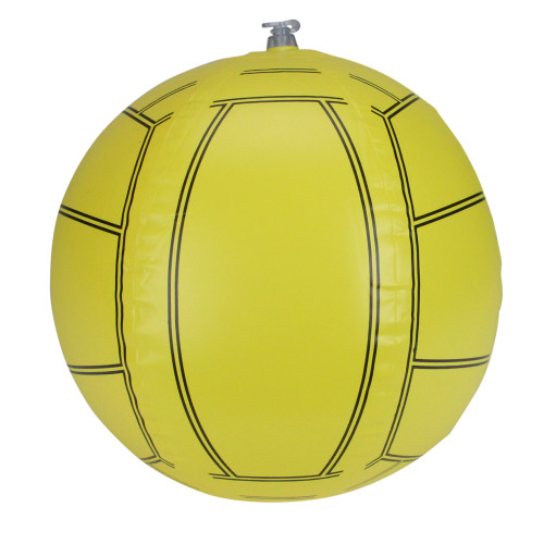 16" Yellow and Black Inflatable Beach Volleyball Water Toy