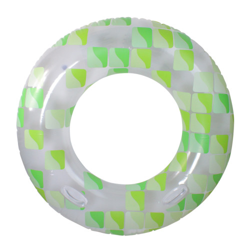 Inflatable Geometric Inner Tube Swimming Pool Ring - 47" - Green