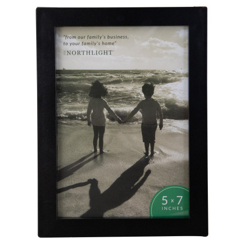 8.25" Classic Black Picture Frame with Easel Back for 5" x 7" Photos