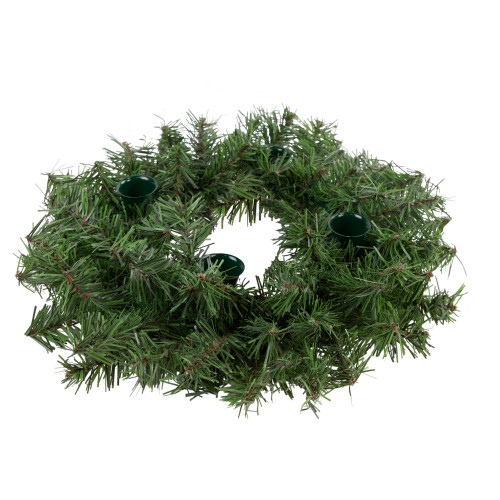 12" Two-Tone Pine Artificial Christmas Advent Candle Wreath
