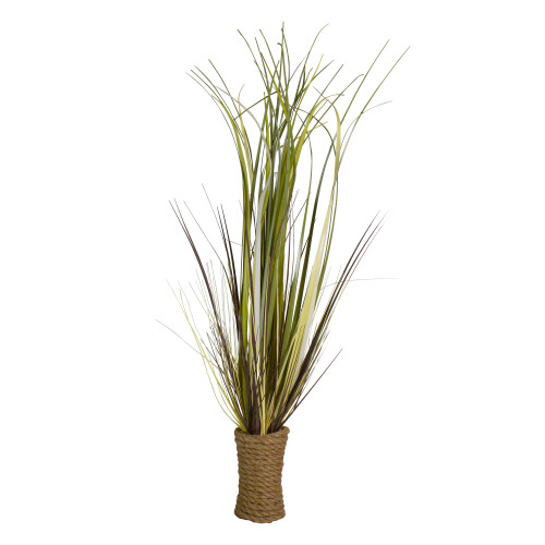 34" Artificial Long Grass Plant in Twisted Rope  Pot