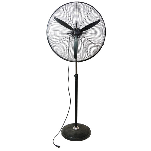 30" Adjustable Height 3-Speed Oscillating Industrial Pedestal Fan