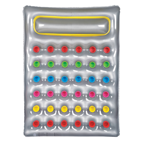 75" Inflatable 36-Pocket Deluxe 1-Person Pool Mattress Float