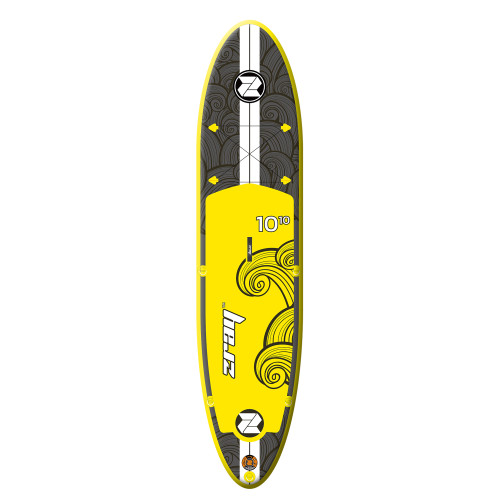 Yellow Inflatable Z-Ray X2 All Around Multiboard with Paddle and Pump - 10.75'