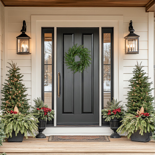 Real Touch™️ Iced Cedar Artificial Christmas Wreath  - 24" - Unlit