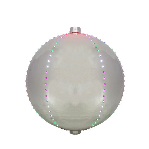 Flashing and Cascading Christmas Sphere Ball - Multicolor - 10' Clear Wire - MultiColor