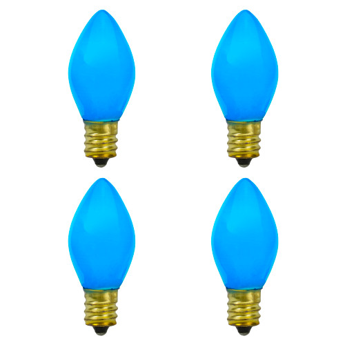 C7 Opaque Christmas Replacement Bulbs - Blue - 4ct