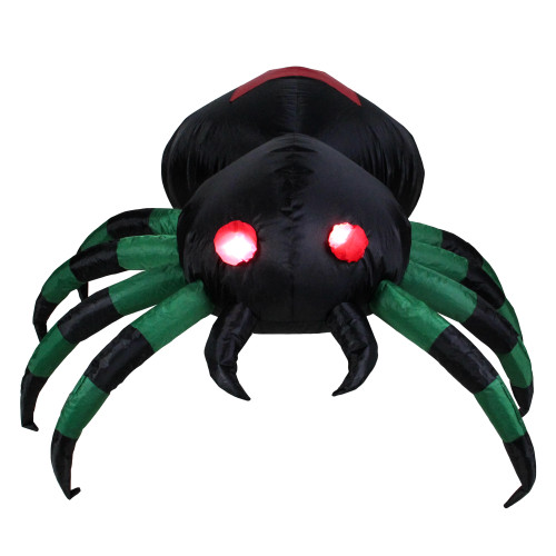 LED Lighted Spider Inflatable Outdoor Halloween Decoration - 3.5' - Black