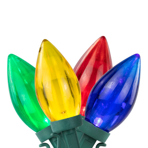 LED C9 Christmas Lights - Multi-color - 16' Green Wire - 25ct