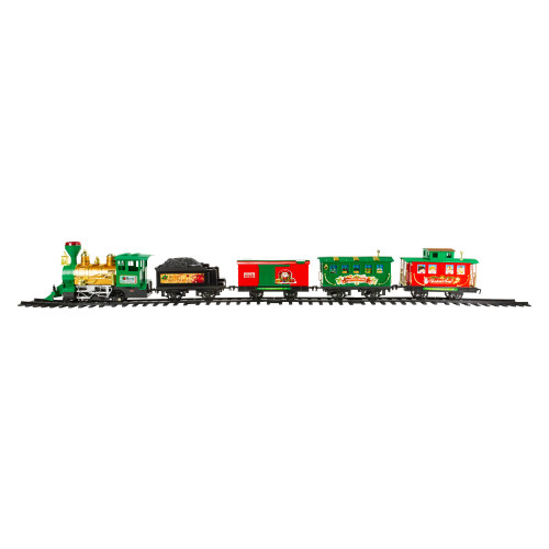 21-Piece Battery Operated Lighted & Animated Christmas Express Train Set with Sound