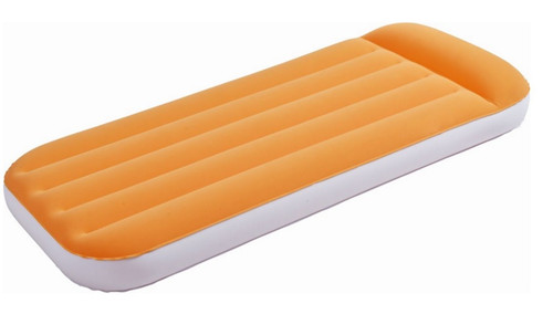 5' Children's Orange Indoor/Outdoor Air Mattress with Head Rest